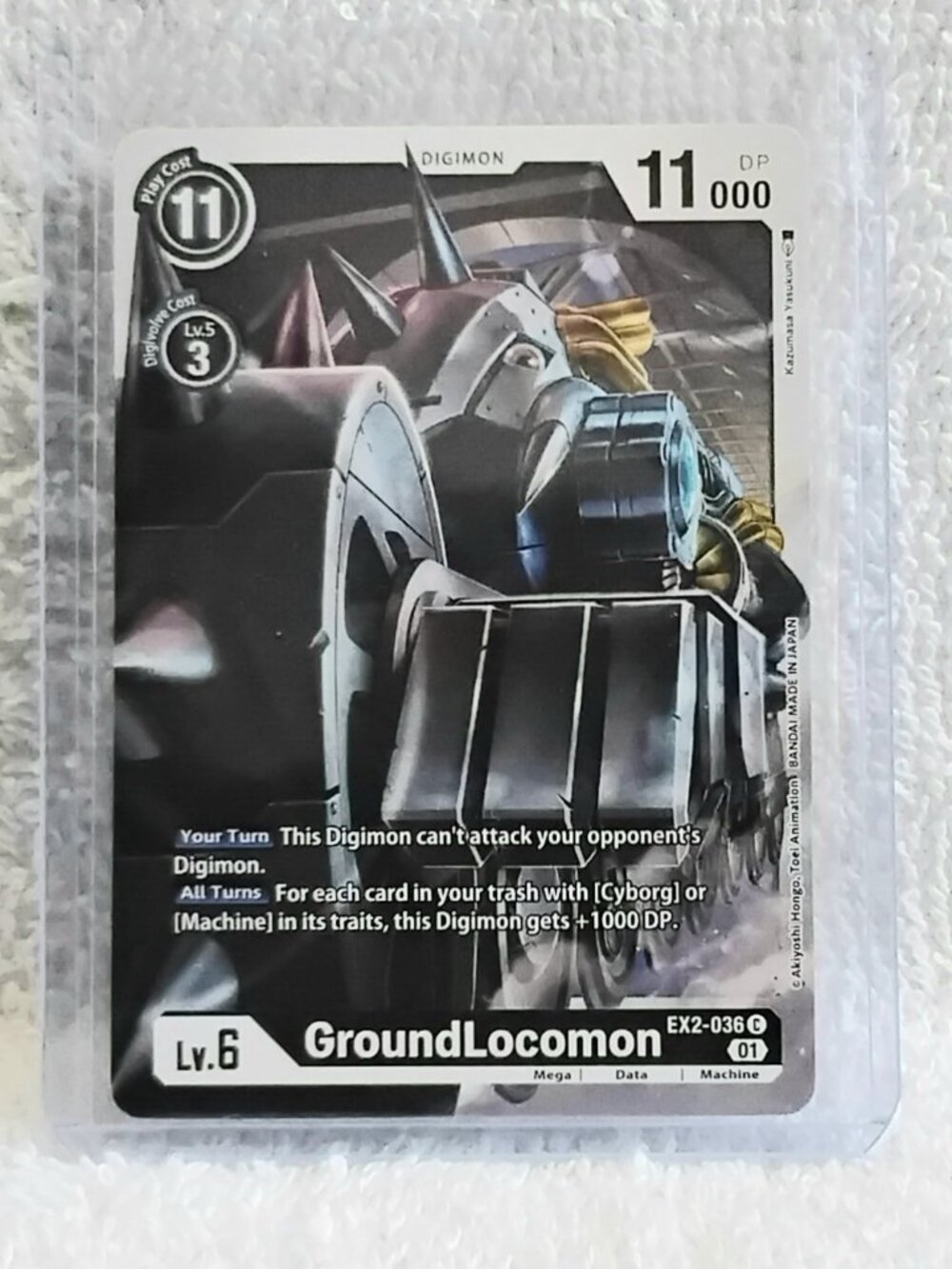 5/$20 Mint GroundLocomon Digimon Card EX2-036 C by Bandai!!